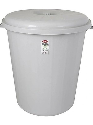 Ceymop Planet Kapaklı Jumbo Boy Gri Çöp Kovası 90 L