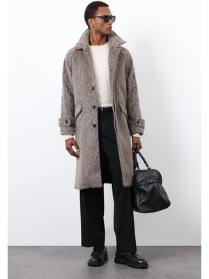 Antioch Kahve Suni Kürk Erkek Kaban