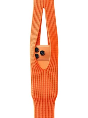 Mi7a iPhone Pocket 40 cm Tüm Telefonlarla Uyumlu Örgü Telefon Çantası (Kısa Model)