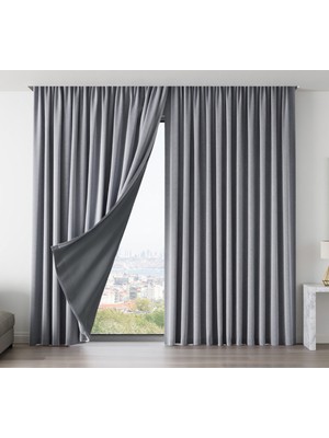 Mebelport Curtain Karartma Fon Perde 100% Lüks Dauble Blackout (Tek Kanat)