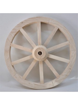 Otantik Çarşı Ahşap At Arabası Tekeri 60 Cm.