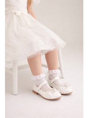 Minibonito Işıltılı   Kum Sim Dokulu Kelebek Figür Detaylı Kız Çocuk Babet