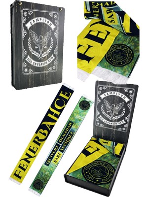 Fenerbahçe Orijinal Lisanslı Unisex Lacivert Olmadan Sarı Selvi Lazer Hediyelik Kutu