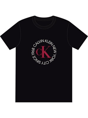 Calvin Klein Erkek Circle Grafik Detaylı T-Shirt