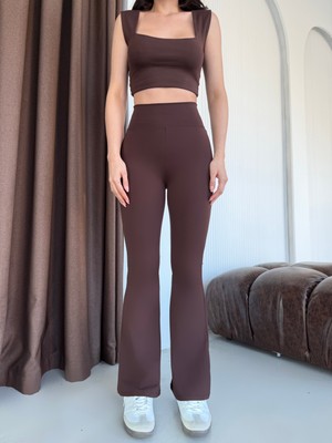 Sz 2017 Tayt Yüksek Bel, Toparlayıcı ve Esnek Ispanyol Paça