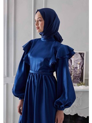 Ges Shop Kadın Lacivert Abiye Janjan Şal