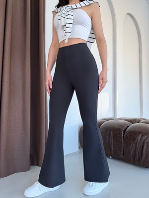 Sz 2017 Tayt Yüksek Bel, Toparlayıcı ve Esnek Ispanyol Paça