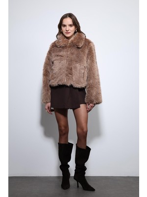 Antioch Vizon Peluş Görünümlü Mont