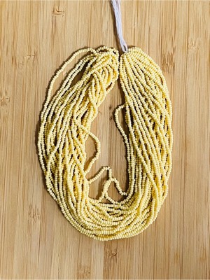 öztürk 12DIZI. Renk. Saman Sarısı. Boncuk Çekoslovakya, Adana, Hapishane Işi, Iğne Oyası ve Işleme Boncuğu