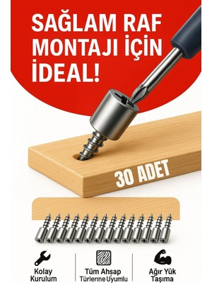 30'lu Raf Destek Vida Seti