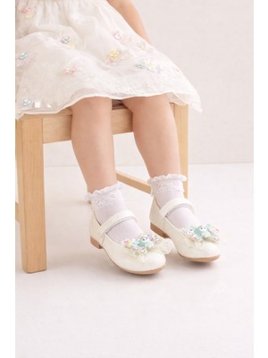 Minibonito  Kız Çocuk Masal Şıklığı: Fiyonk Figür Detaylı Babet