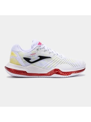 Joma Point Lady TPOILW2502AC Kadın Toprak & Sert Kort Tenis Ayakkabısı - Beyaz
