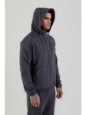 Airlife Stronger High Rsı 5 7 Tam Boy Fermuarlı Erkek Kapüşonlu Sweatshirt Füme