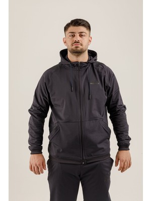 Airlife Stronger High Rsı 5 7 Tam Boy Fermuarlı Erkek (Büyük Beden) Kapüşonlu Sweatshirt Lacivert