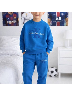 Ck Erkek Çocuk 3 Iplik Şardonlu %100 Pamuk Eşofman Takım