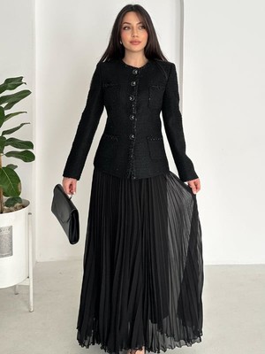 Vuntal Lüks Pilise Etekli Ikili Takım