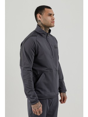 Airlife Stronger High Rsı 5 7 Yarım Fermuarlı Erkek Dik Yaka Sweatshirt Füme