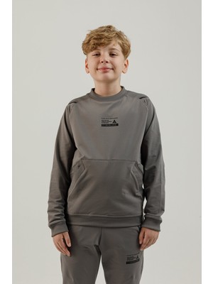 Airlife Stronger High Rsı 5 7 Sıfır Yaka Genç Çocuk (Erkek) Sweatshirt Gri