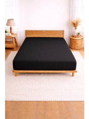Bonny Home Bessy Penye Fitted Lastikli Çarşaf %100 Pamuk Kumaş Tek|çift Kişilik| Battal King Size