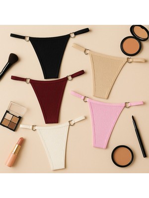 Mavi Qumsal Ribana Halkalı Tanga 5'li Set