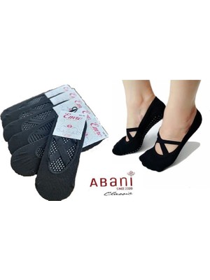 Abani Classic Kadın Tabanaltı Kaydırmaz Bambu Pilates ve Yoga Bayan Çorabı 6 Çift