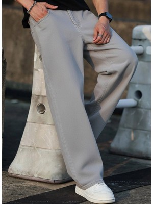 Wekame Erkek Baggy Fit Denim Jean Pantolon