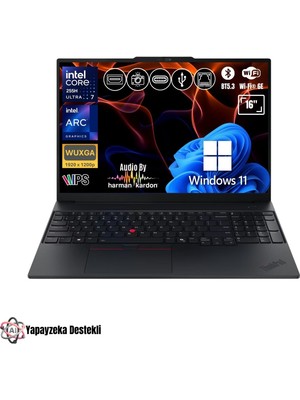 Lenovo Thinkpad E16 G3 21SR006RTX ATL31 Ultra 7-255H 32GB Ram 1tb SSD O/b ARC140T W11PRO 16" Aı Notebook