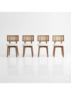 Alloni Lion Ahşap Sandalye (4 Adet)