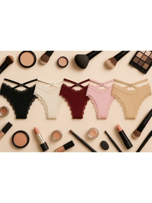 Mavi Qumsal Ribana Halkalı Bikini 5'li Set