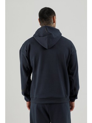 Airlife Clubby Ir Zone Tam Boy Fermuarlı Erkek Kapüşonlu Sweatshirt Lacivert