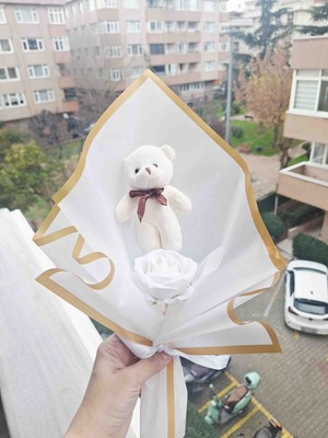 Seka Sevdiğine Hediye Ayıcık Gül Tek Dal