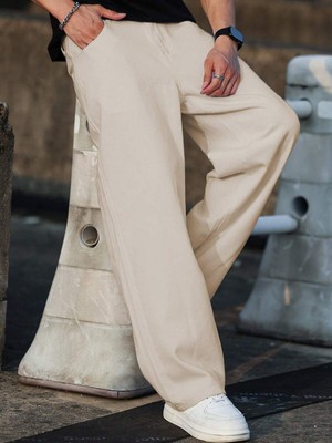 Wekame Erkek Baggy Fit Denim Jean Pantolon