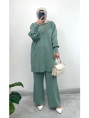 Nisum Moda Balon Kol Triko Takım