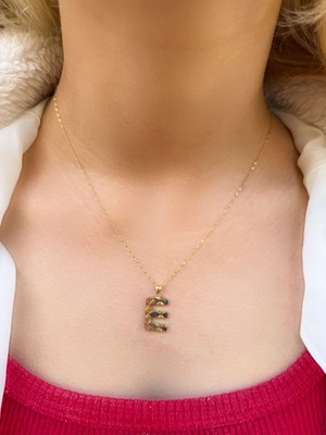 Uzundağ Kuyumculuk 14 Ayar Füzyon E Harfli Kolye