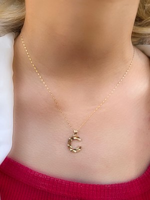 Uzundağ Kuyumculuk 14 Ayar Füzyon C Harfli Kolye