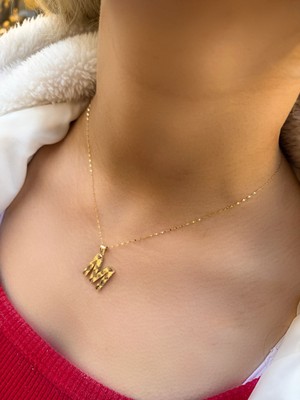 Uzundağ Kuyumculuk 14 Ayar Füzyon M Harfli Kolye