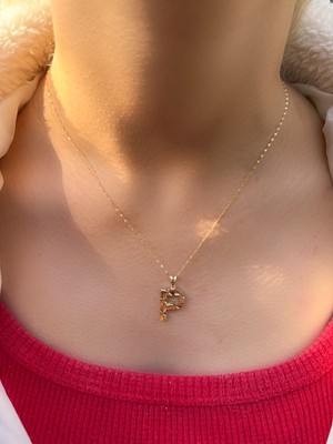 Uzundağ Kuyumculuk 14 Ayar Füzyon P Harfli Kolye