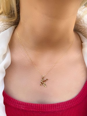 Uzundağ Kuyumculuk 14 Ayar Füzyon K Harfli Kolye