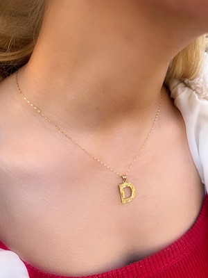 Uzundağ Kuyumculuk 14 Ayar Füzyon D Harfli Kolye