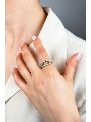 Sose Moda Turkuaz Mineli Yüzük - Gold