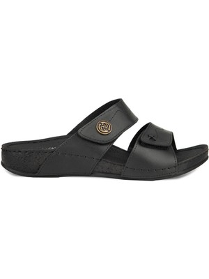 Muya Lembut Anatomik Taban Dört Mevsim Hakiki Deri Kadın Terlik