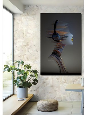 Teona Ahşap Dijital Müzik Kadın Portresi Ahşap Dekoratif Ev,antre,salon,ofis,mutfak,yatak Odası Tablo