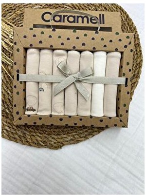 Caramell Unisex Uçan Balon Desenli 7'li Bebek Ağız Mendili Organik Pamuk Özellik