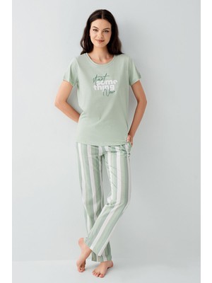 Arnetta Kadın Yeşil Pijama Takım