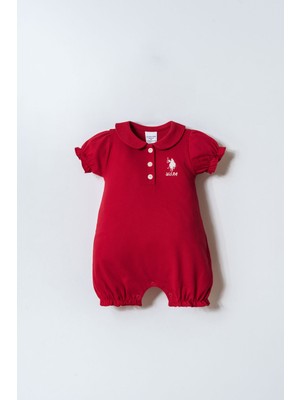 U.s. Polo Assn. Kız Bebek Kırmızı Tulum
