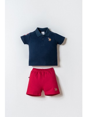 U.S. Polo Assn Erkek Bebek  2 li Şort T-şhirt Takım Lacivert