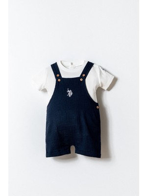Lacivert U.s. Polo Assn. Erkek Bebek Şort Takım, Günlük Stil İçin Uygun