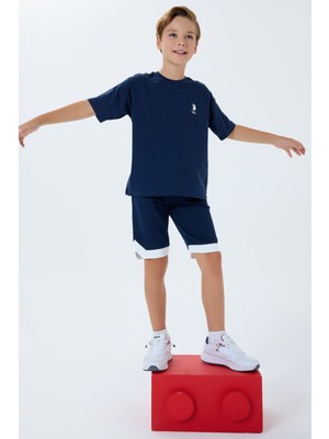 U.S. Polo Assn. U.S. Polo Assn Erkek Çocuk  2 li Bermuda T-şhirt Takım Lacivert