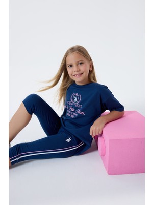 U.s. Polo Assn. Kız Çocuk Lacivert Tayt Takım