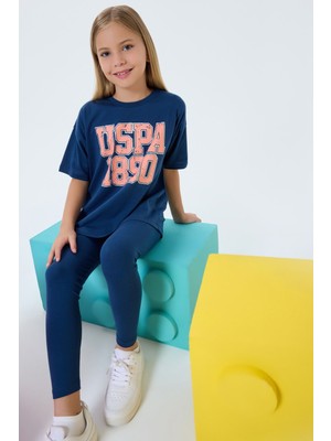 U.s. Polo Assn. Kız Çocuk Lacivert Tayt Takım
